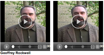 Screen capture of two video boxes
